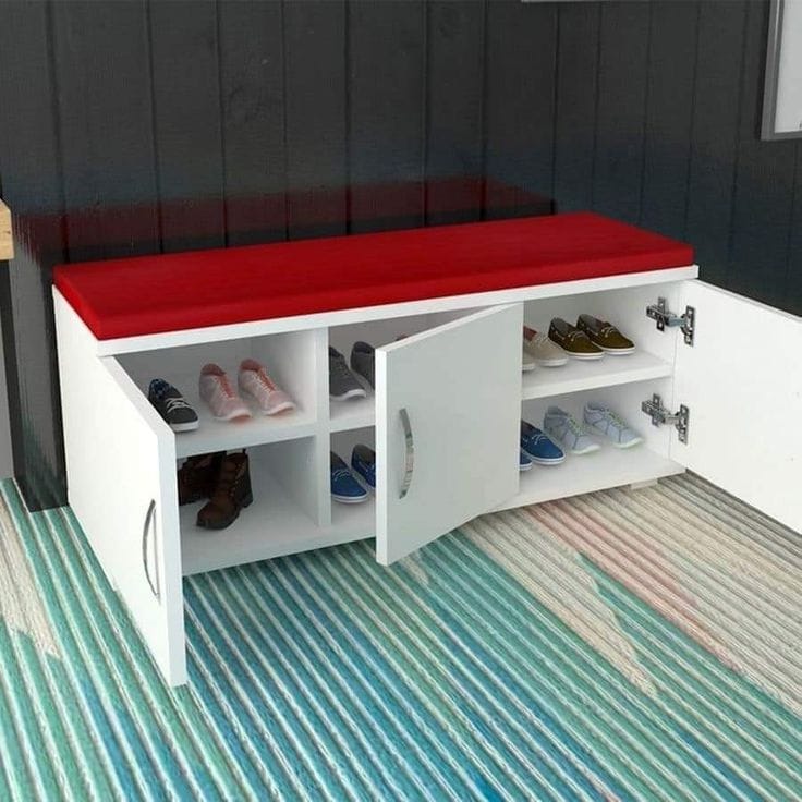 Luxe Cushioned Shoe Storage Bench