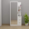 Modern Full-Length Dressing Mirror with 3-Drawer Vanity Cabinet