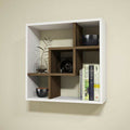 Walnut & White Decor Organizer