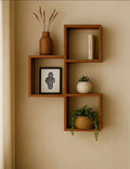 Modern Interlocking Cube Wall Shelf