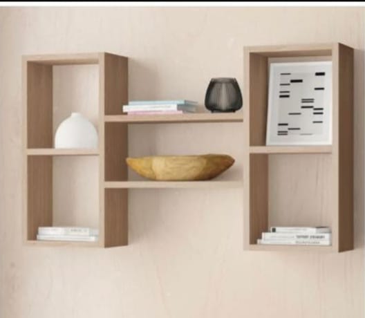 Contemporary H-Shape Interlocking Wall Shelf