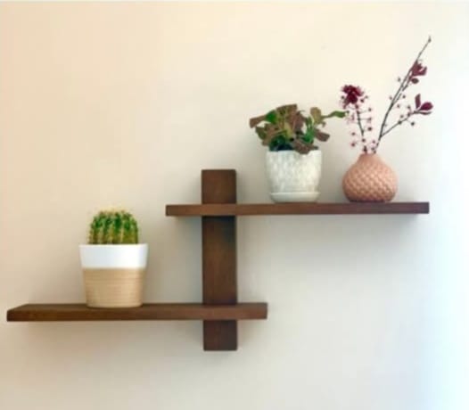 Minimalist Cross-Style Floating Wall Shelf