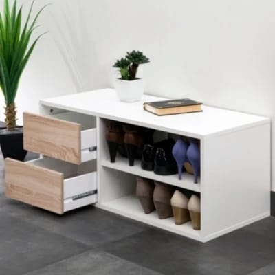 Modern Space-Saving Shoe Organizer Bench