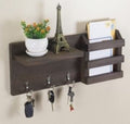 Wooden Wall-Mounted Key Holder & Mail Organizer