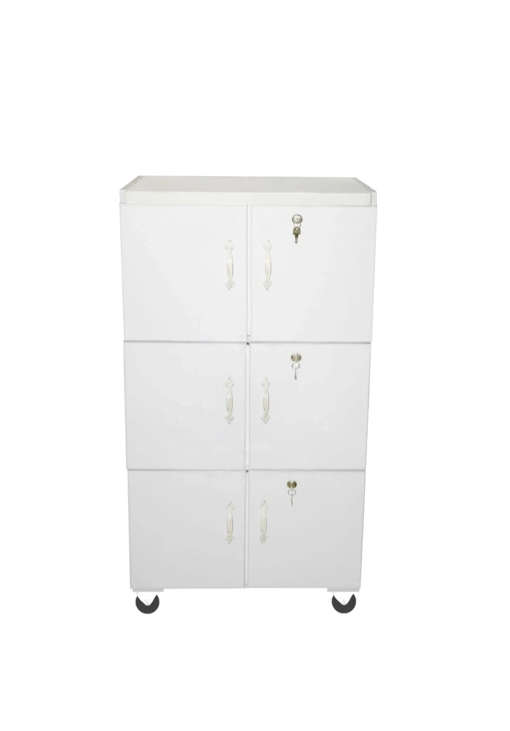 Portable 3-Tier Storage Cabinet with Wheels