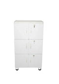 Portable 3-Tier Storage Cabinet with Wheels