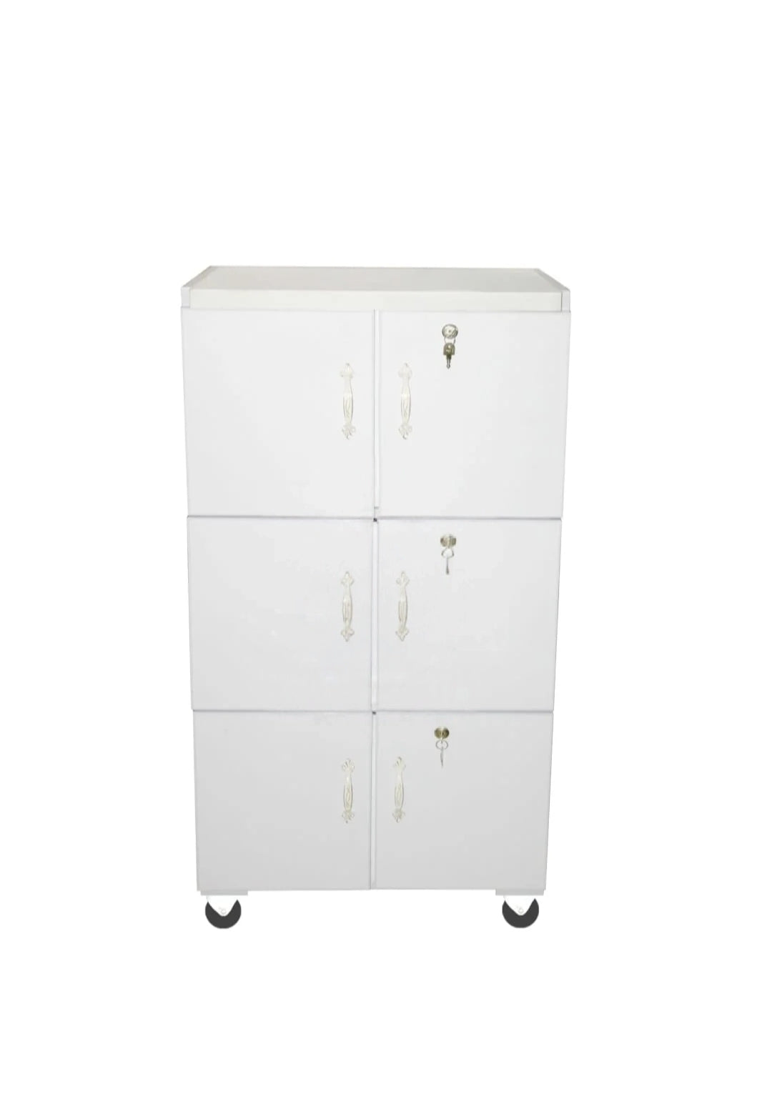 Portable 3-Tier Storage Cabinet with Wheels